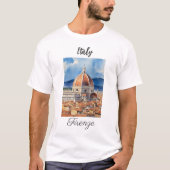 Uitzicht Firenze/Florence | de Duomo | in waterver T-shirt (Voorkant)