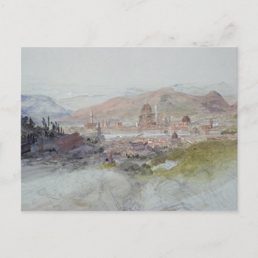Uitzicht Florence, 1837-39 Briefkaart (Voorkant)