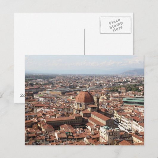 Uitzicht Florence, Italië bovenaan Briefkaart (Voorkant / Achterkant)