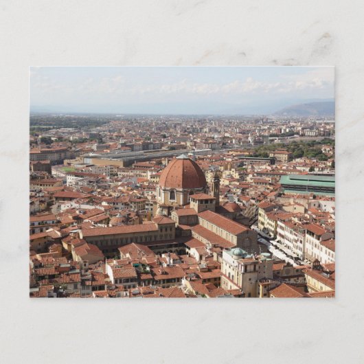 Uitzicht Florence, Italië bovenaan Briefkaart (Voorkant)