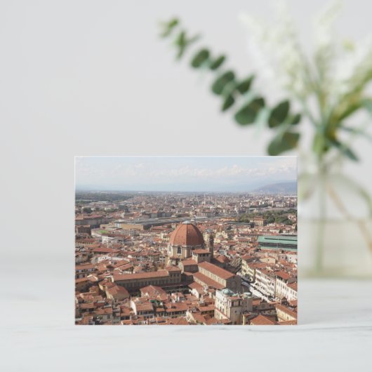Uitzicht Florence, Italië bovenaan Briefkaart (Staand voorkant)