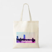 Uitzicht Frankfurt, rivier, bruggen, gebouwen Tote Bag (Achterkant)