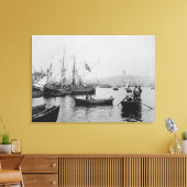 Uitzicht Galata in Istanbul van de haven van Sirke Canvas Afdruk (Insitu (Woonkamer))