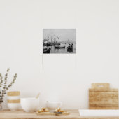Uitzicht Galata in Istanbul van de haven van Sirke Poster (Keuken)