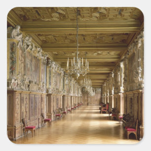Uitzicht Galerie Francois I, 1528-40 Vierkante Sticker