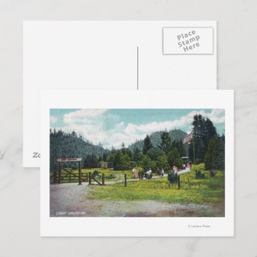 Uitzicht gasten op een rol door de motieven briefkaart (Voorkant / Achterkant)