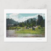 Uitzicht gasten op een rol door de motieven briefkaart (Voorkant)