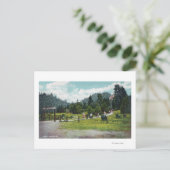 Uitzicht gasten op een rol door de motieven briefkaart (Staand voorkant)