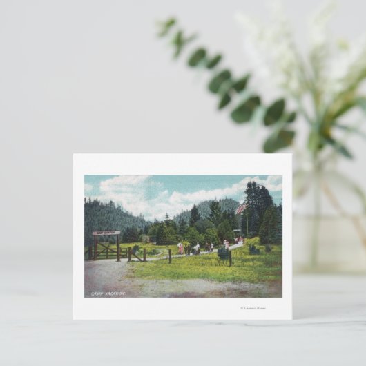 Uitzicht gasten op een rol door de motieven briefkaart (Staand voorkant)