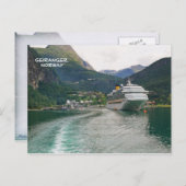 Uitzicht Geiranger, Geirangerfjord, Noorwegen Briefkaart (Voorkant / Achterkant)