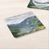 Uitzicht Geirangerfjord in het onderzetter Noorweg (Schuin)