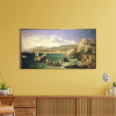 Uitzicht Genua, 1854 (olie op doek) Canvas Afdruk (Insitu (Woonkamer))