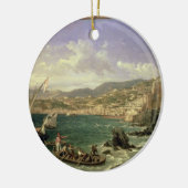 Uitzicht Genua, 1854 (olie op doek) Keramisch Ornament (Links)