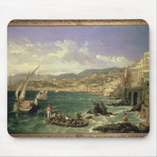 Uitzicht Genua, 1854 (olie op doek) Muismat