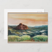 Uitzicht Glasshouse Mountains Aankondigingskaart (Voorkant / Achterkant)