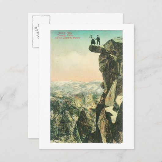 Uitzicht gletsjerpunt dat over Yosemite kijkt Briefkaart (Voorkant / Achterkant)