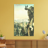 Uitzicht gletsjerpunt dat over Yosemite kijkt Canvas Afdruk (Insitu (Woonkamer))
