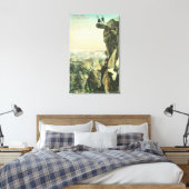 Uitzicht gletsjerpunt dat over Yosemite kijkt Canvas Afdruk (Insitu (Slaapkamer))