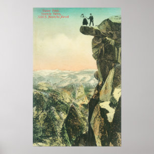 Uitzicht gletsjerpunt dat over Yosemite kijkt Poster