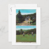 Uitzicht Golfcursus, Croquet Grounds, Cottages Briefkaart (Voorkant / Achterkant)
