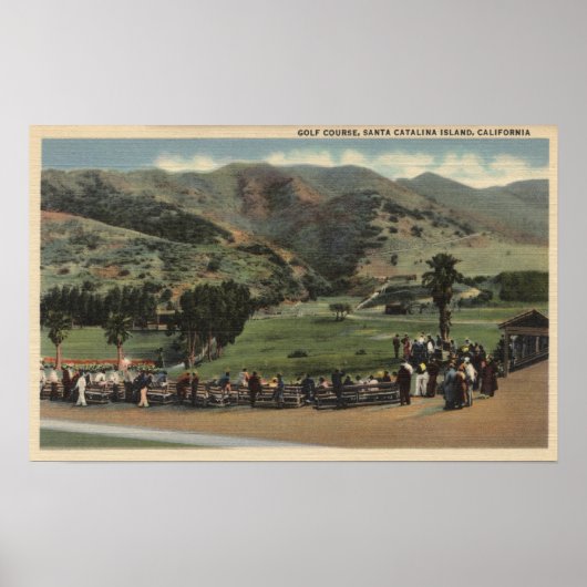 Uitzicht Golfcursus Poster (Voorkant)