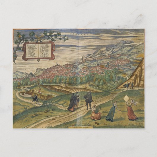 Uitzicht Granada Briefkaart (Voorkant)