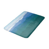 Uitzicht Groen blauw van bergen, geïllustreerd Badmat (Gekanteld)
