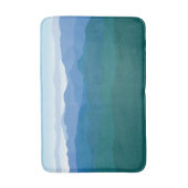Uitzicht Groen blauw van bergen, geïllustreerd Badmat (Voorkant Verticaal)