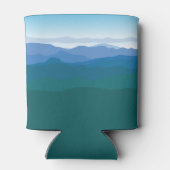 Uitzicht Groen blauw van bergen, geïllustreerd Blikjeskoeler (Achterkant)