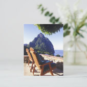 Uitzicht Gros Piton van Stonefield Estate Villa Briefkaart (Staand voorkant)