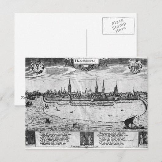 Uitzicht Hamburg Briefkaart (Voorkant / Achterkant)