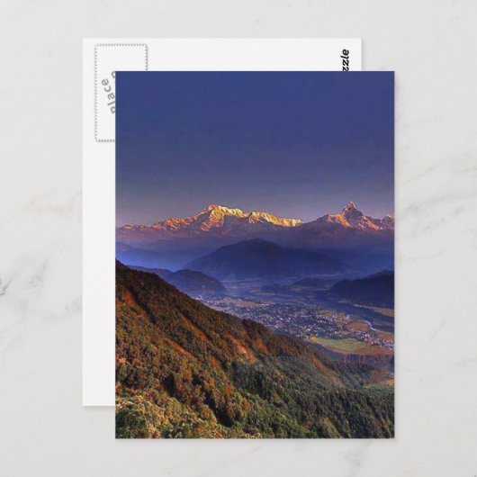 Uitzicht: HIMALAYA POKHARA NEPAL Briefkaart (Voorkant / Achterkant)