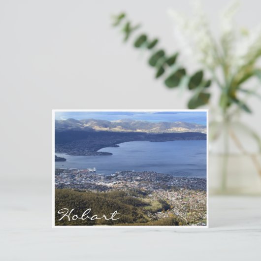 uitzicht hobart briefkaart (Staand voorkant)