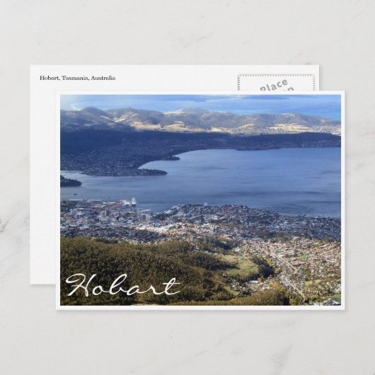 uitzicht hobart briefkaart (Voorkant / Achterkant)