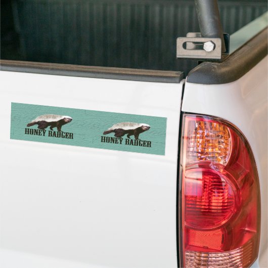 Uitzicht Honey Badger Profile Bumpersticker (Op Truck)