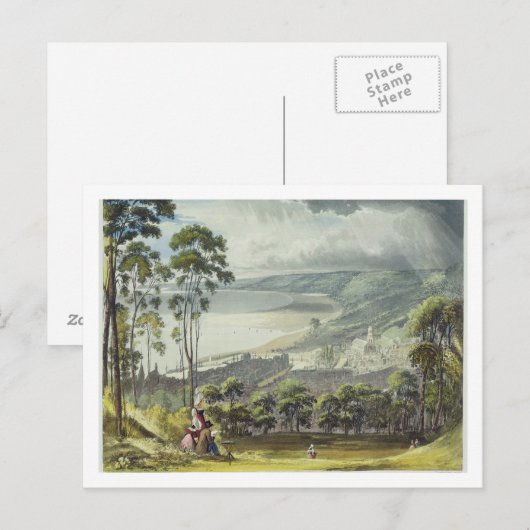 Uitzicht Honfleur, van 'Uitzichten op de Seine', e Briefkaart (Voorkant / Achterkant)