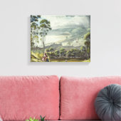 Uitzicht Honfleur, van 'Uitzichten op de Seine', e Canvas Afdruk (Insitu (Woonkamer))