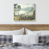 Uitzicht Honfleur, van 'Uitzichten op de Seine', e Canvas Afdruk (Insitu (Slaapkamer))