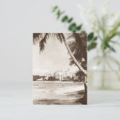  Uitzicht Honolulu Hawaii Pink Palace Briefkaart (Staand voorkant)