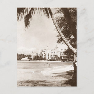 Uitzicht Honolulu Hawaii Pink Palace Briefkaart