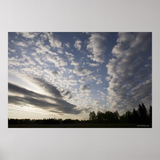 Uitzicht Horizon Sky met wolken Poster (Voorkant)