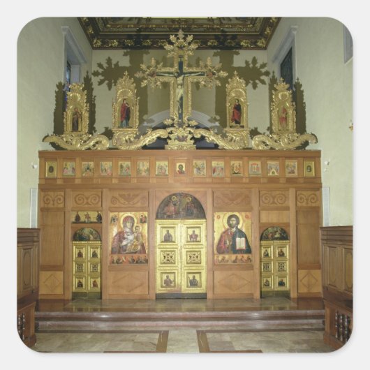 Uitzicht Iconostasis, 1641 (foto) (zie 137901) Vierkante Sticker (Voorkant)