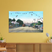 Uitzicht Idora Park van StreetOakland, CA Canvas Afdruk (Insitu (Woonkamer))