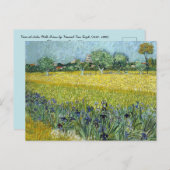 Uitzicht in Arles met Irissen van Vincent van Gogh Briefkaart (Voorkant / Achterkant)