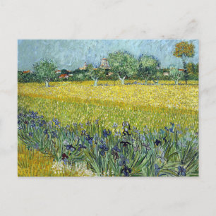 Uitzicht in Arles met Irissen van Vincent van Gogh Briefkaart