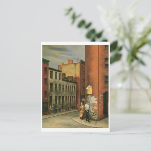 Uitzicht in Chambers Street, New York City c. 1936 Briefkaart (Staand voorkant)