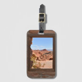 Uitzicht in de binnencabine van de Brandvallei Bagagelabel (Voorkant (verticaal))