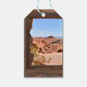 Uitzicht in de binnencabine van de Brandvallei Cadeaulabel (Achterkant)