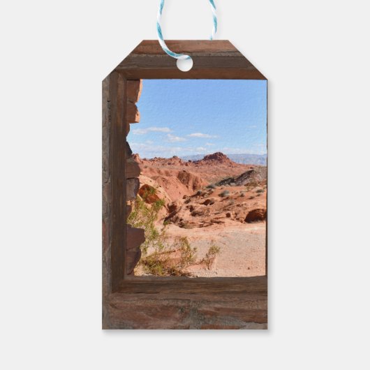 Uitzicht in de binnencabine van de Brandvallei Cadeaulabel (Achterkant)