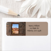 Uitzicht in de binnencabine van de Brandvallei Etiket (Insitu)